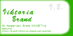 viktoria brand business card